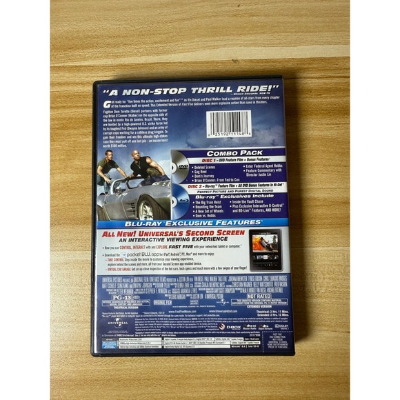Fast Five DVD + Blu-ray Extended Edition Vin Diesel Paul‎ Walker - Picture 2 of 2